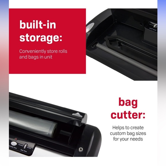 NESCO VS-02 Vacuum Sealer Machine /Food Starter Kit with Automatic Shut-Off - Picture 6 of 10